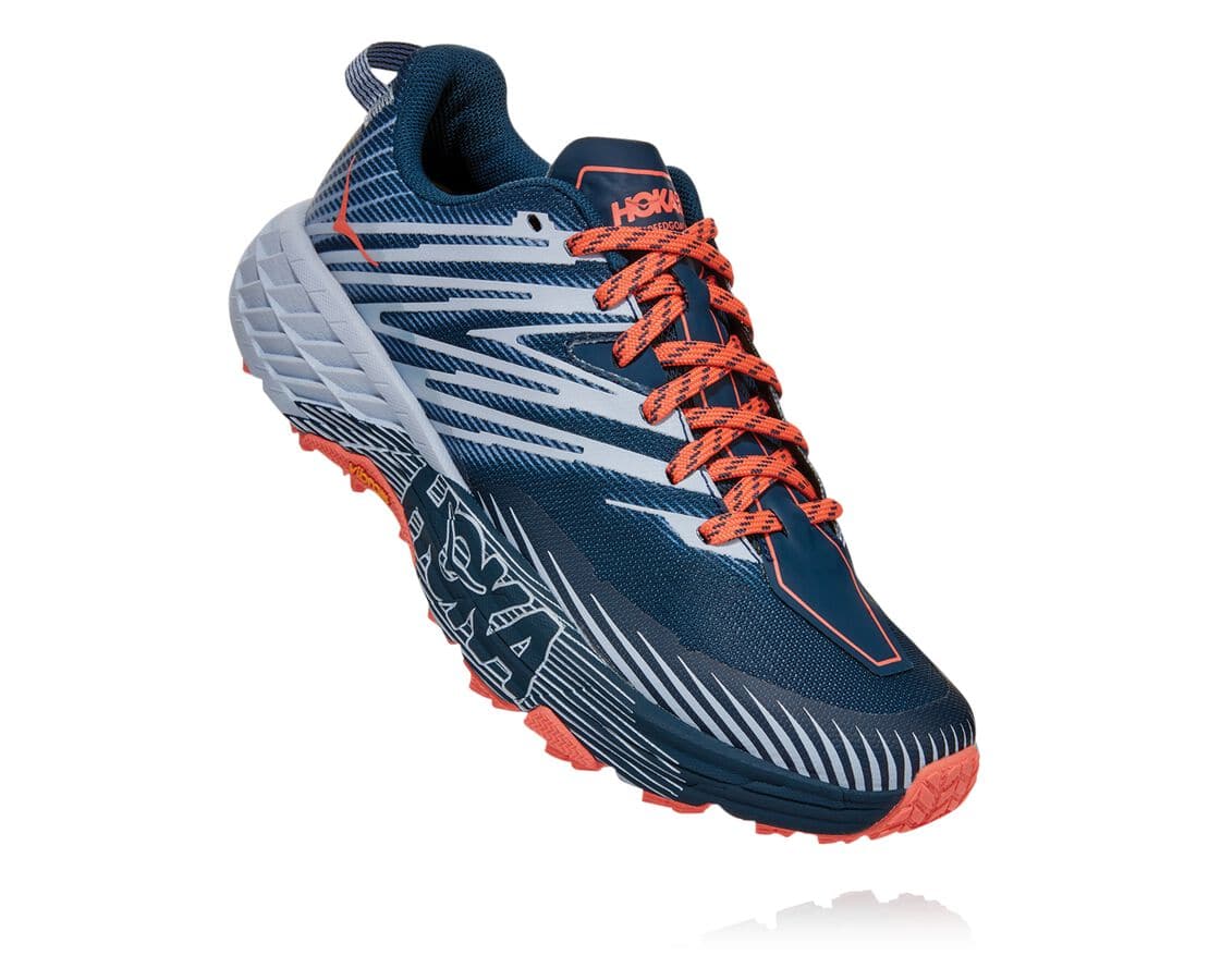 Hoka One One Speedgoat 4 Wide Női Futócipő Kék [YCVPB-4059]